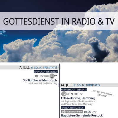 Plakat für Radio- und Fernsehgottesdienste